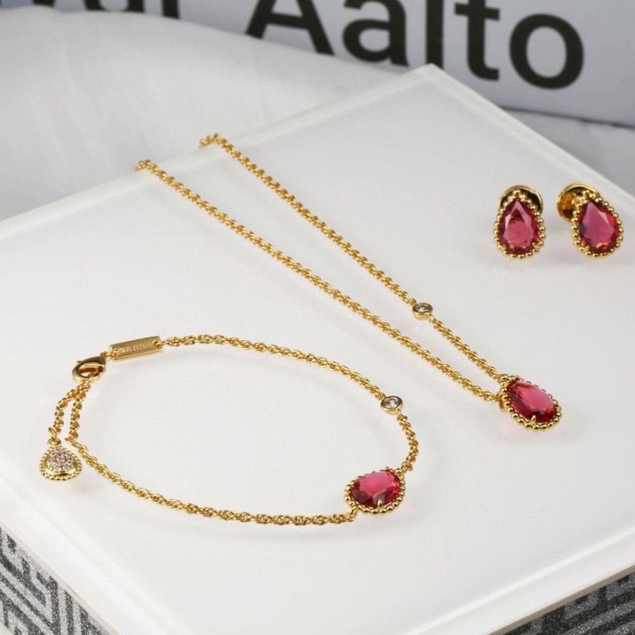 Red Crystal Jewelry Set