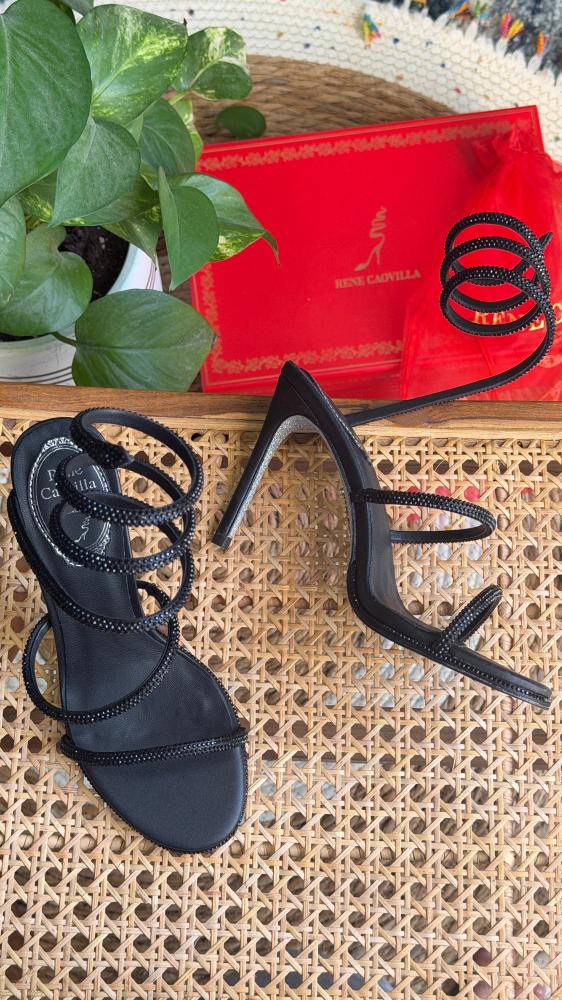 Rene Caovilla Cleo Crystal Spiral Sandals