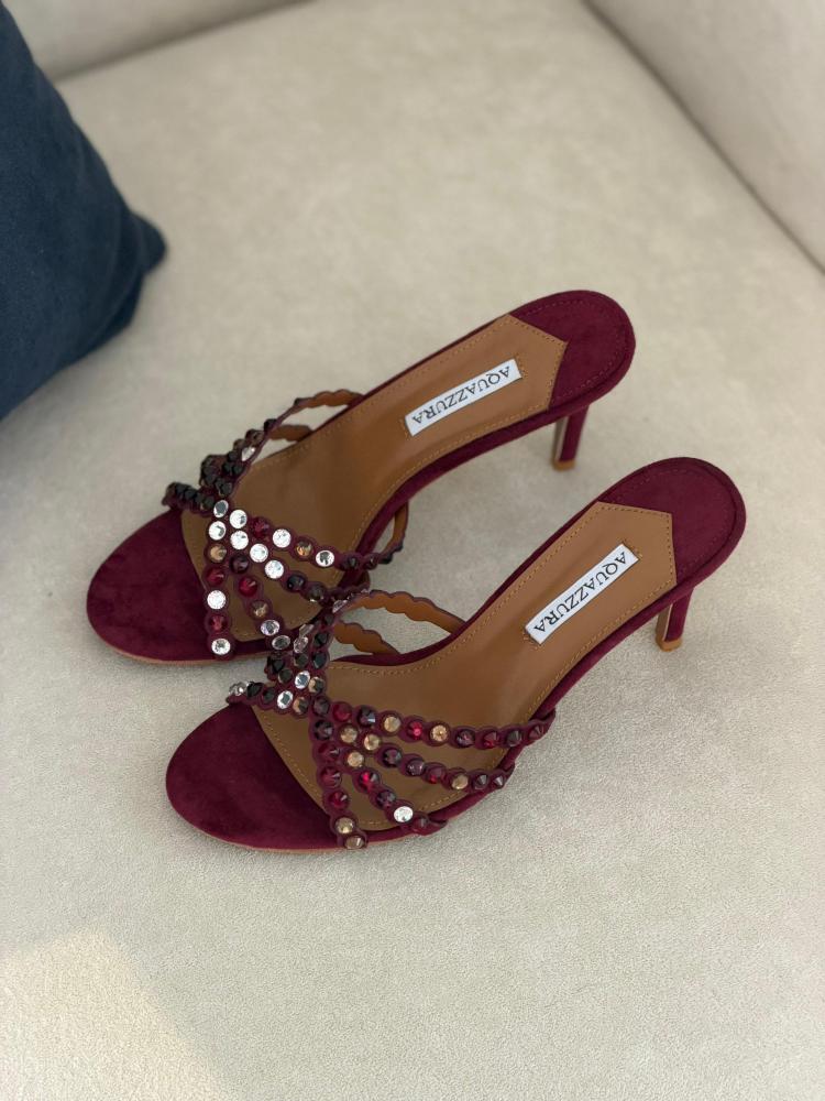 Aquazzura Crystal Strap Heels