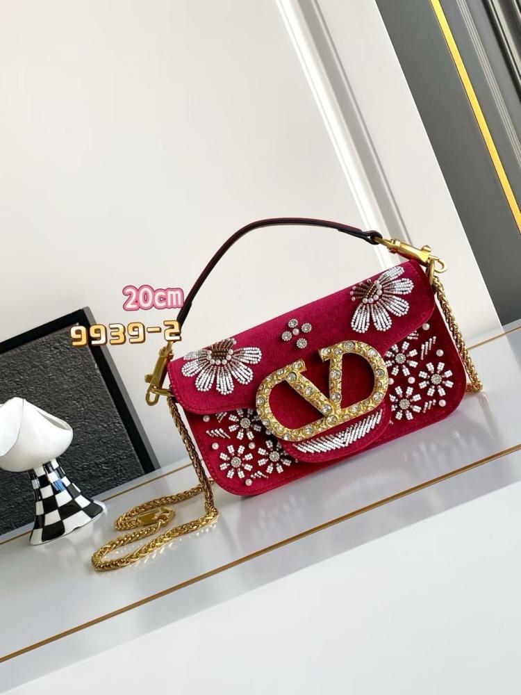 Valentino Garavani Locò Embroidered Shoulder Bag