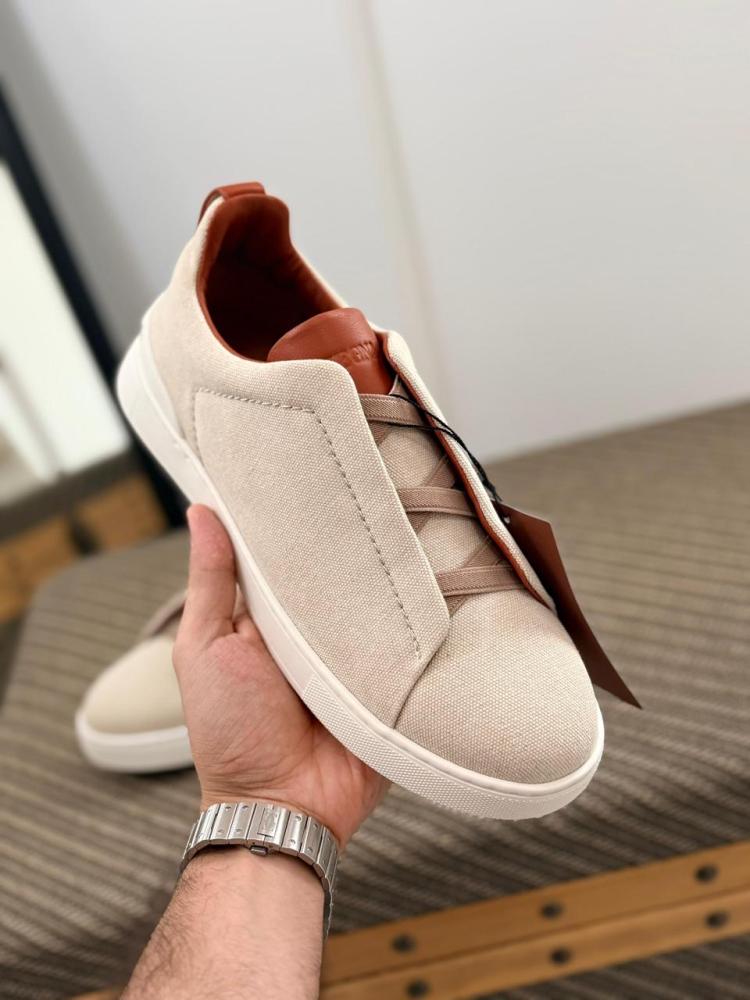 ZEGNA Triple Stitch Low Top Sneaker