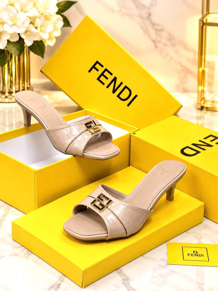 Fendi FF Baguette Patent Mule 3cm