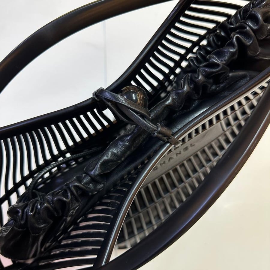 Chanel Black Acrylic Basket Bag