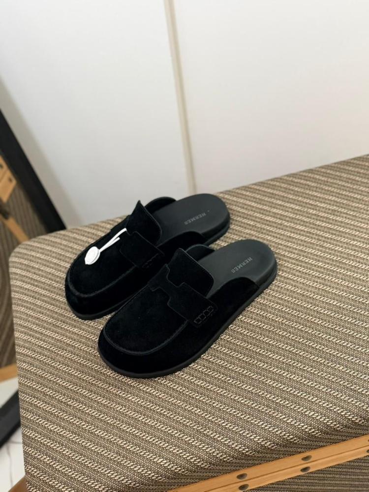 Hermès Men's Suede Mule Loafers