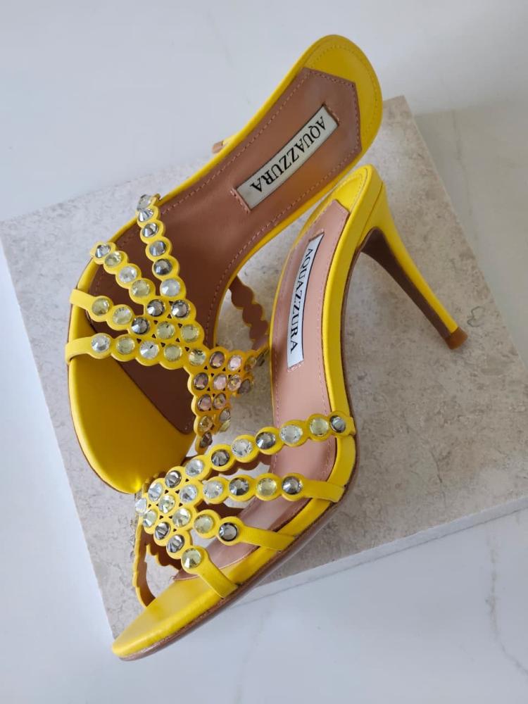 Aquazzura Tequila Crystal Mule Heel