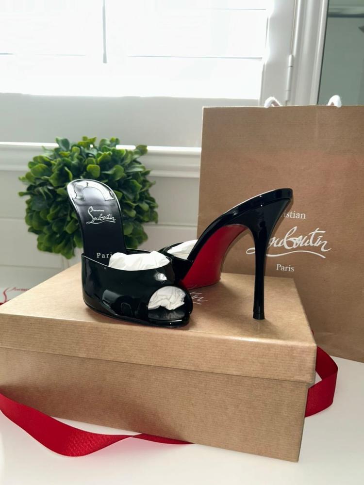 Christian Louboutin Open Toe Mule Heels