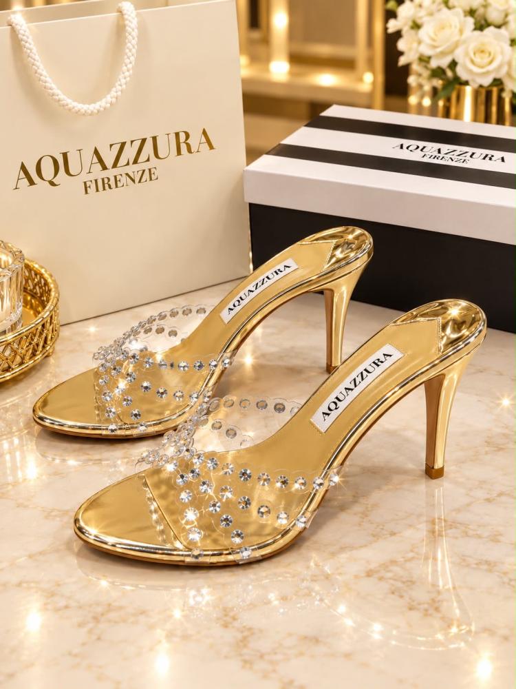 Aquazzura Crystal Clear Plexi Mule 7cm