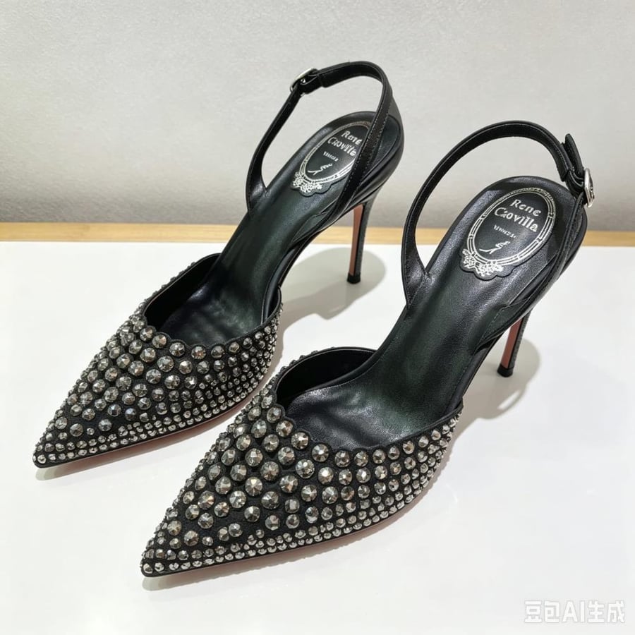 Rene Caovilla Crystal Slingback Heel