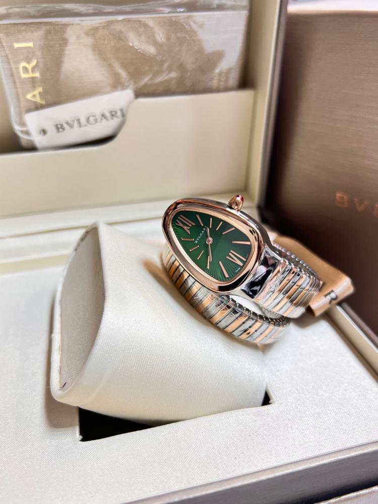 Bvlgari Serpenti Tubogas Green Dial Two-Tone Watch
