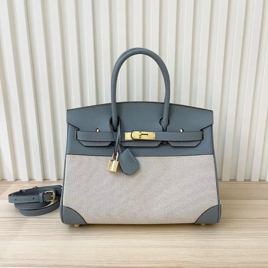 Hermes Birkin 30 Canvas & Leather