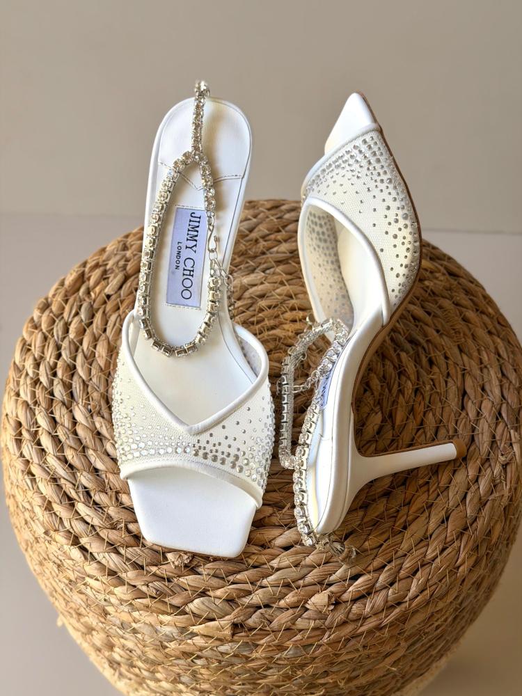 Jimmy Choo Crystal Heel Sandals