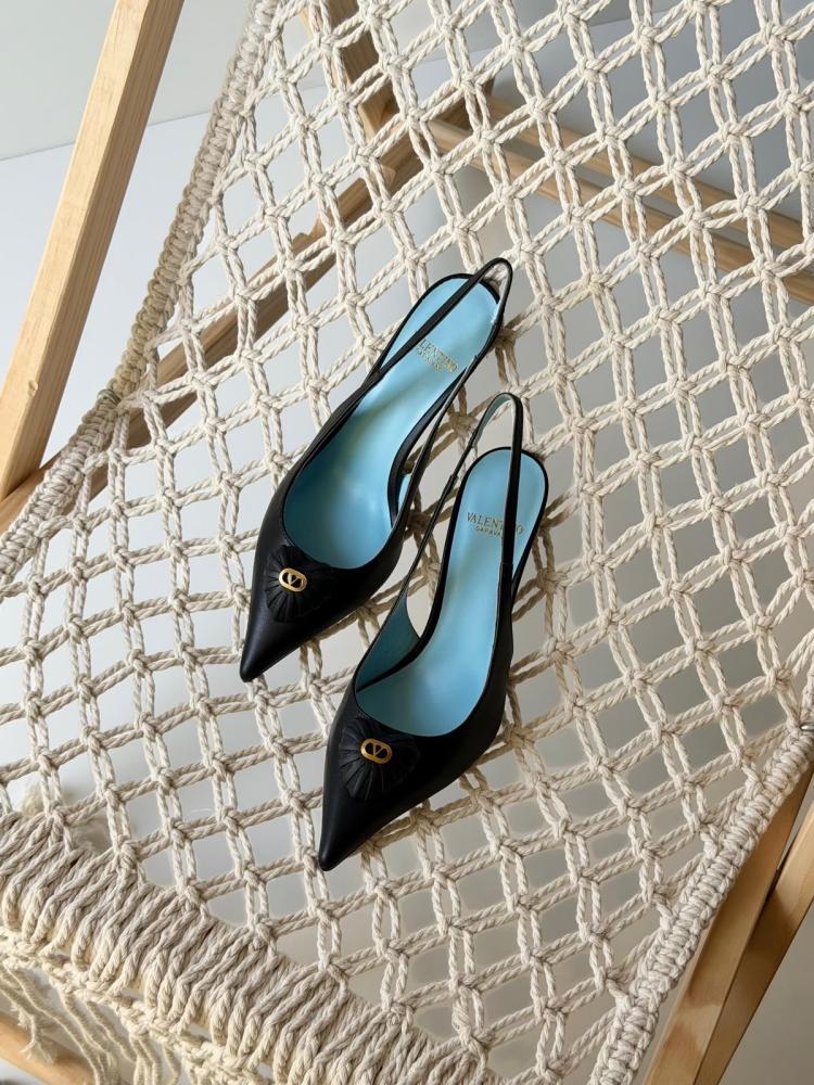 Valentino Shell Heart Slingback Pump