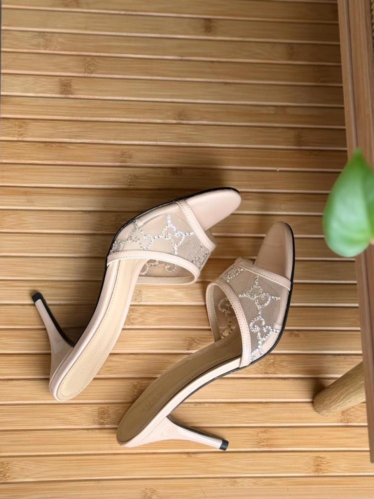 Louis Vuitton Monogram Heel Mules