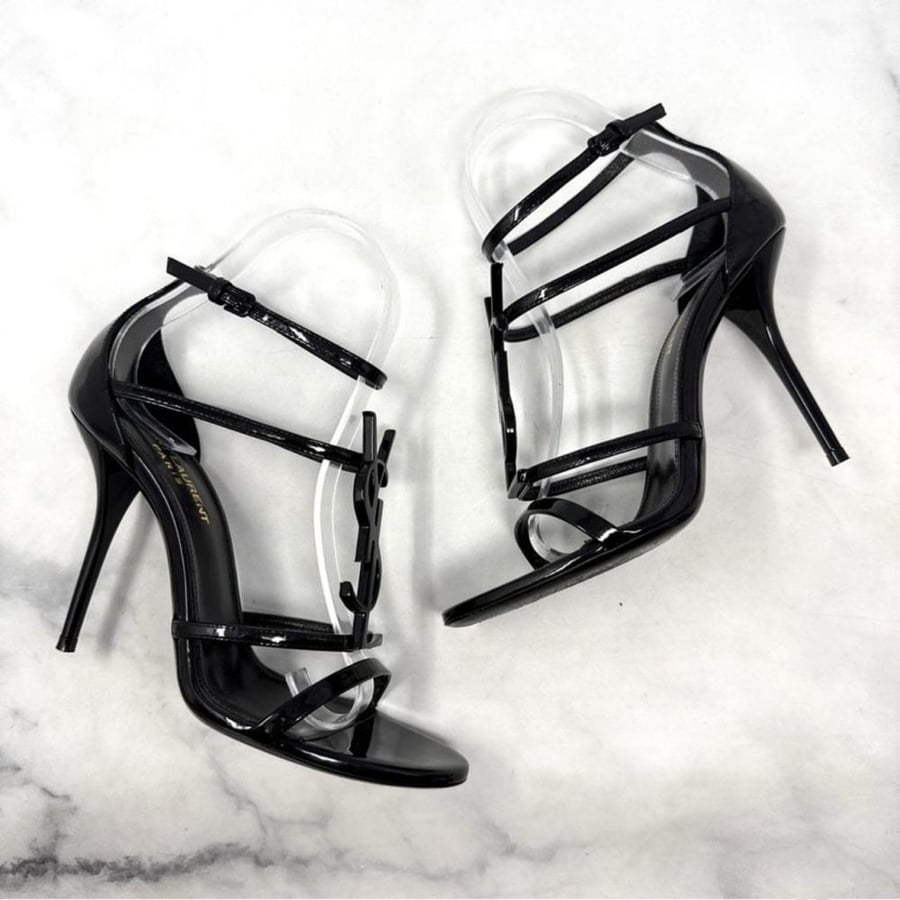 Saint Laurent Opyum Patent Leather Sandals