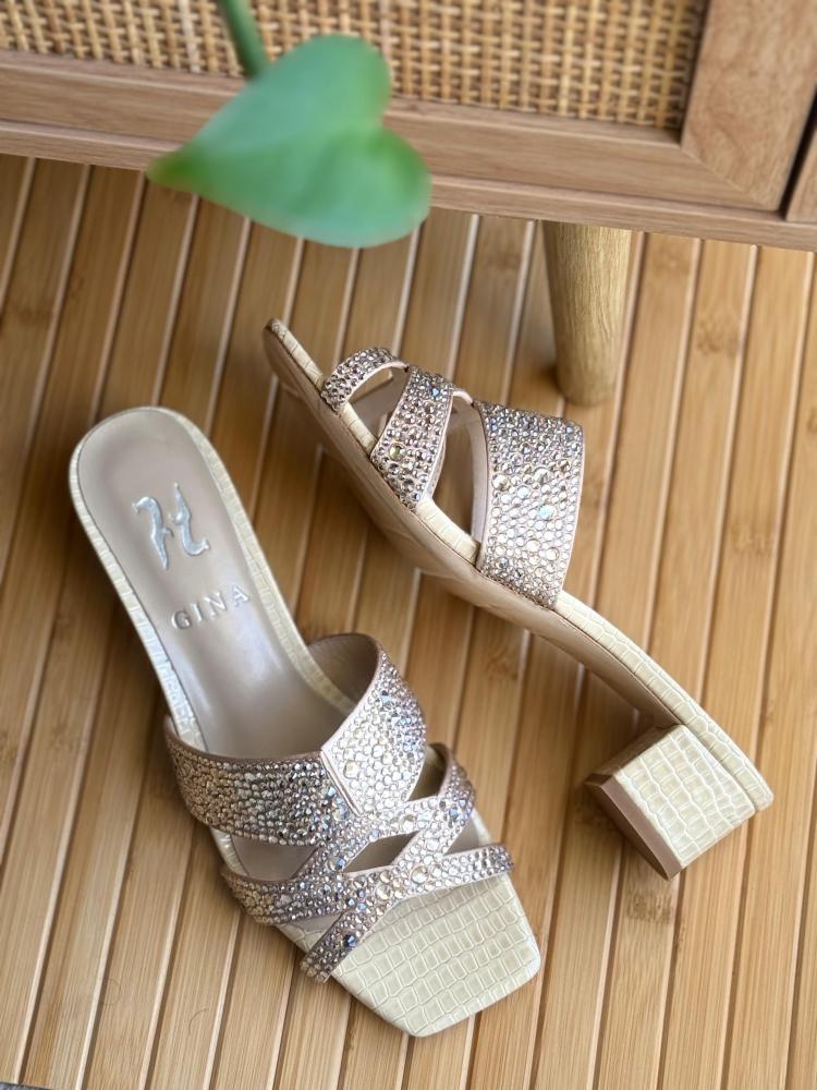 GINA Crystal Heeled Mule