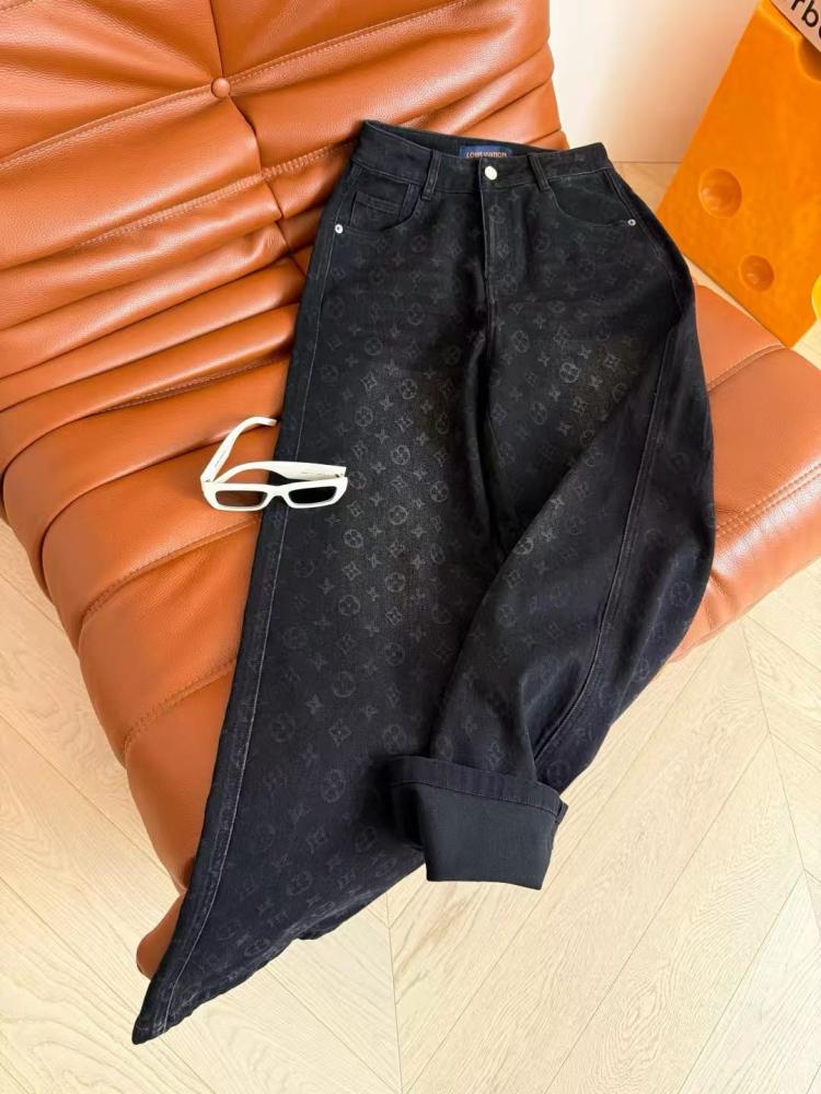 Louis Vuitton Black Wide Jeans