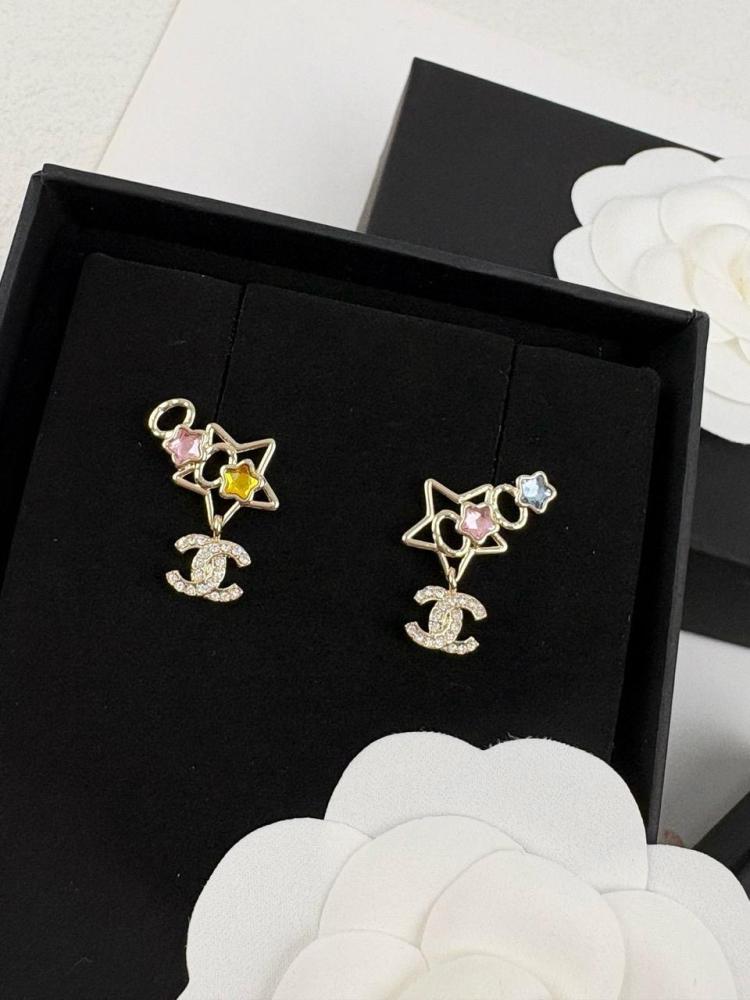 Chanel Star Charm Earrings