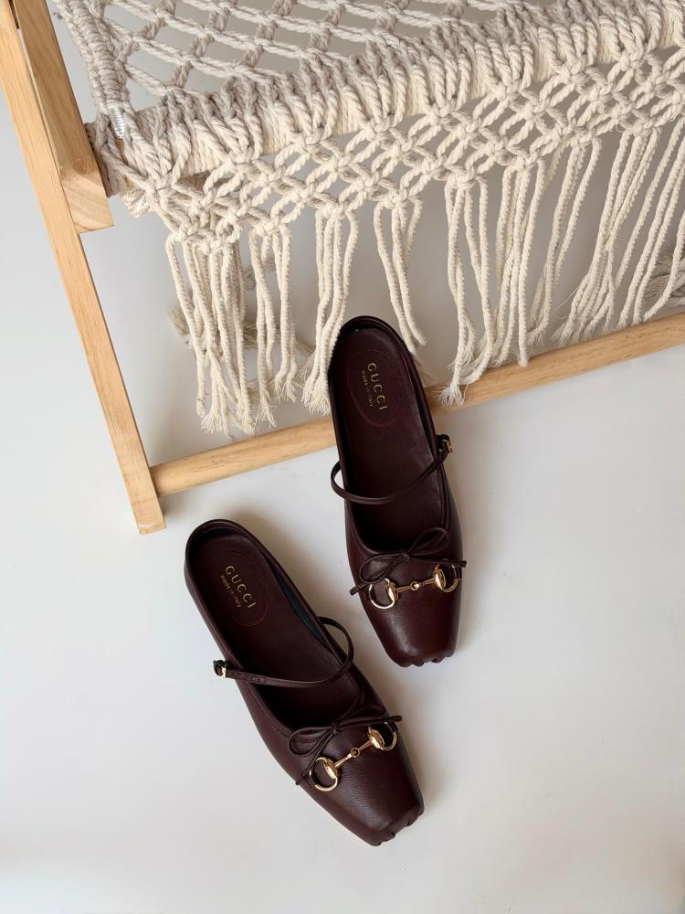 Gucci Horsebit Bow Mary Jane Flat