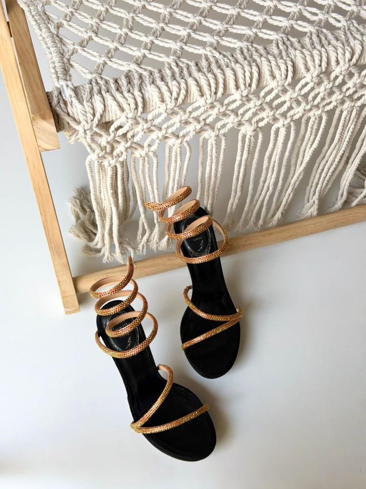 Rene Caovilla Cleo Crystal Spiral Heels
