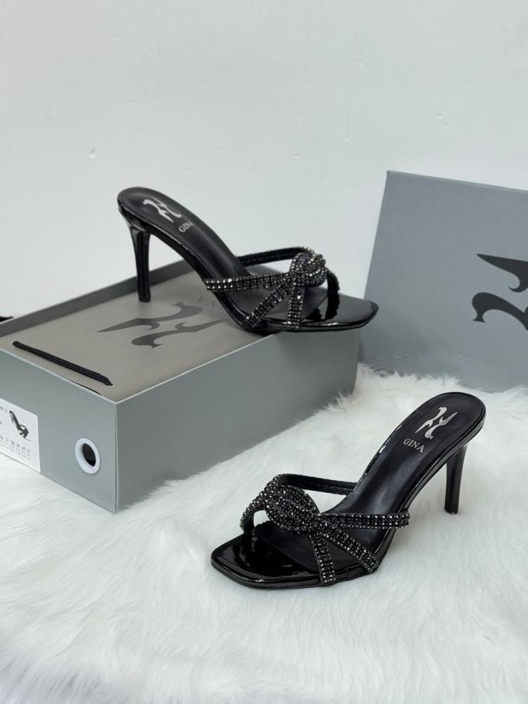 Gina Crystal Bow Heeled Sandals