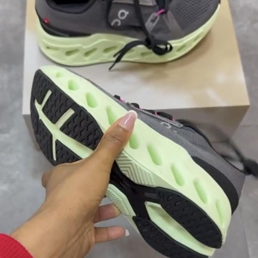 On Running Cloudsurfer Gray & Green sneakers