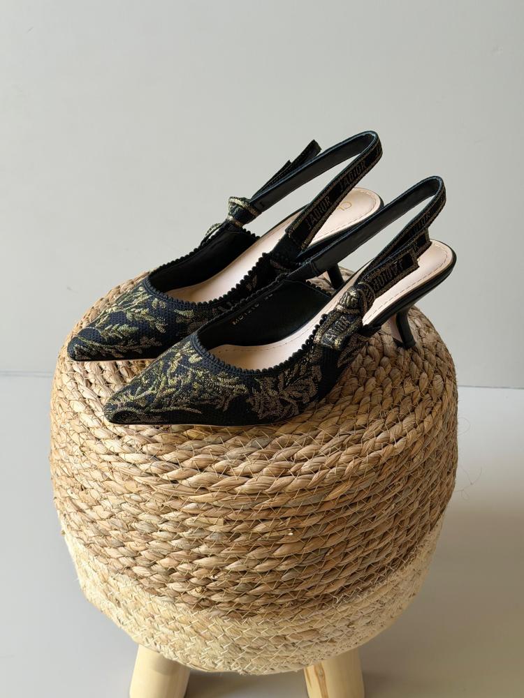 Dior Slingback Mesh Pumps
