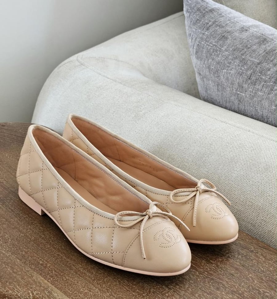 Chanel Quilted Bow Ballet Flat