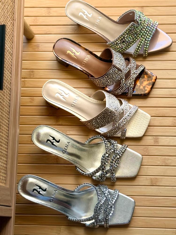 GINA Crystal Heeled Mule