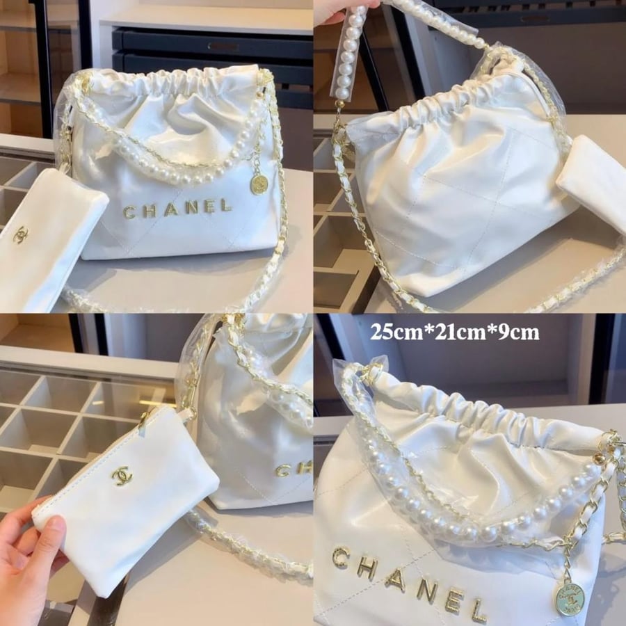 Chanel 25 Pearls Chain Bag