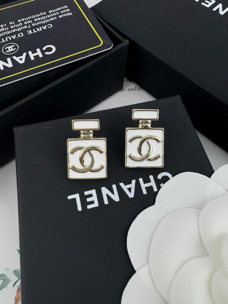 Chanel Square Logo Earrings