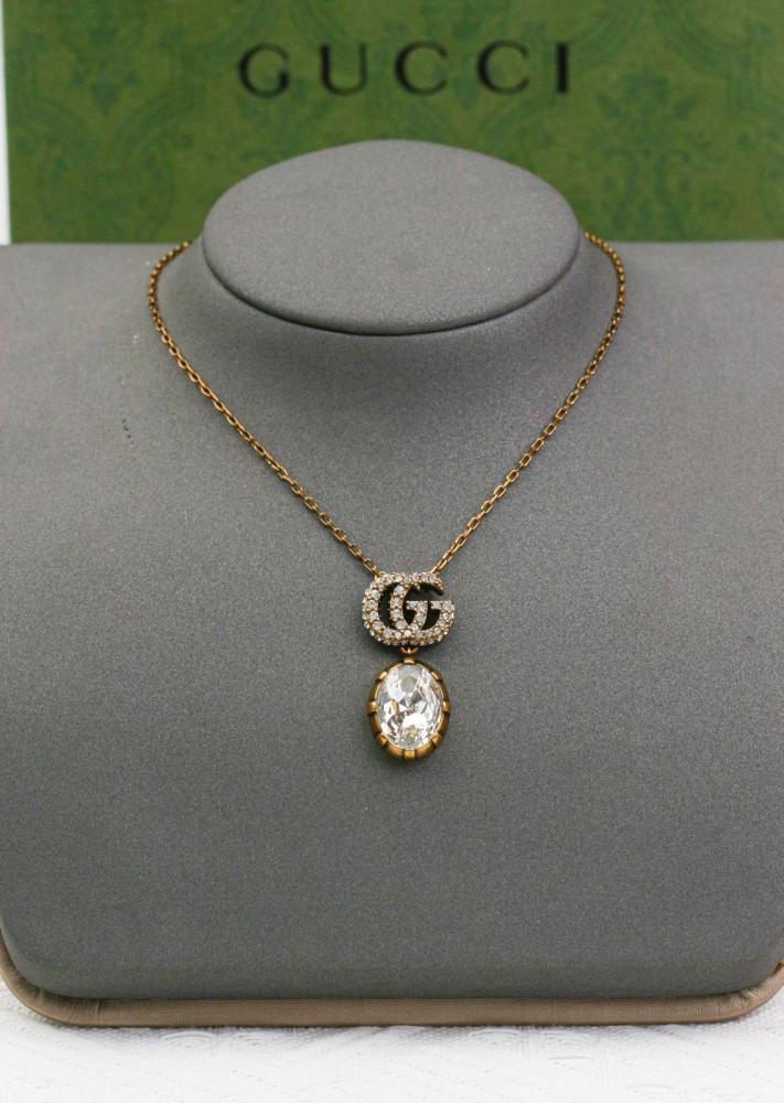 Gucci Crystal Double G Jewelry Set