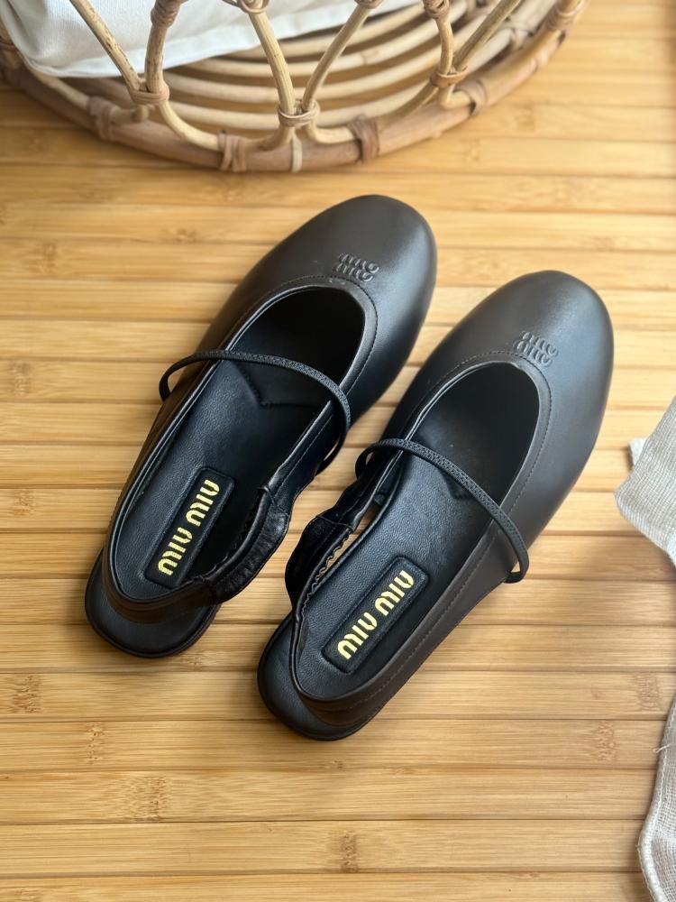 Miu Miu Elastic Slingback Ballet Flat