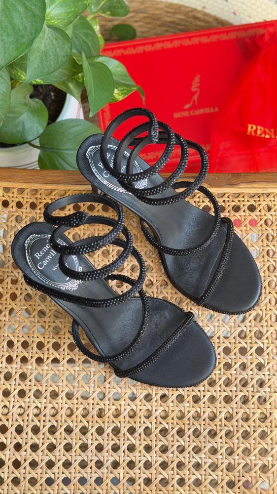 Rene Caovilla Cleo Crystal Spiral Sandals