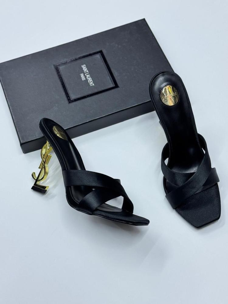 SAINT LAURENT Tribute YSL Heel Sandals