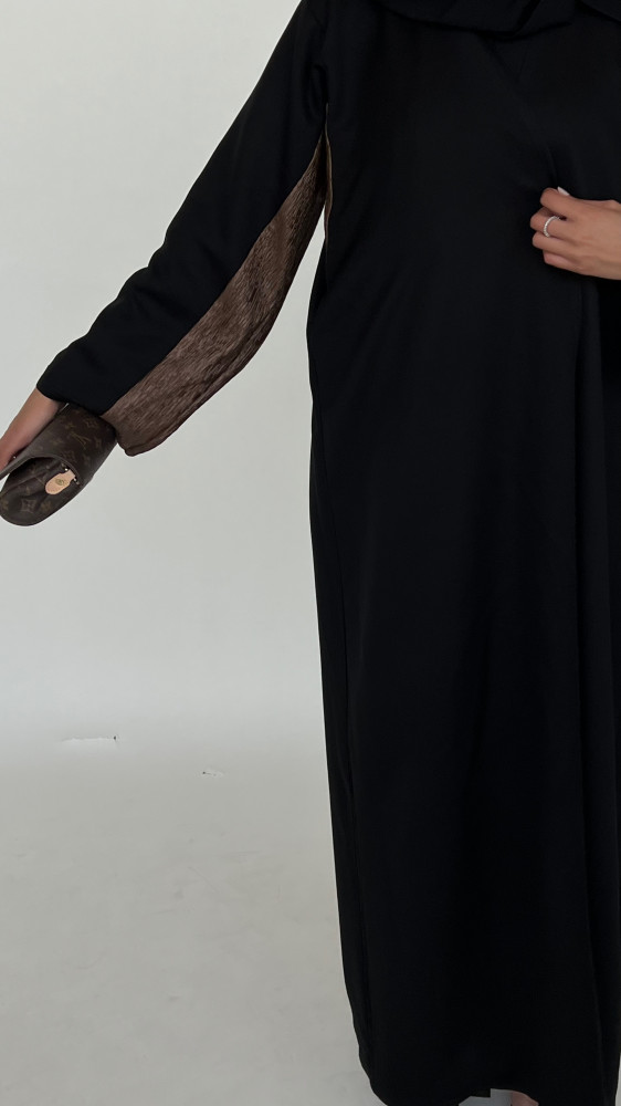 عباية بقماش بني بالكم NOSH 28