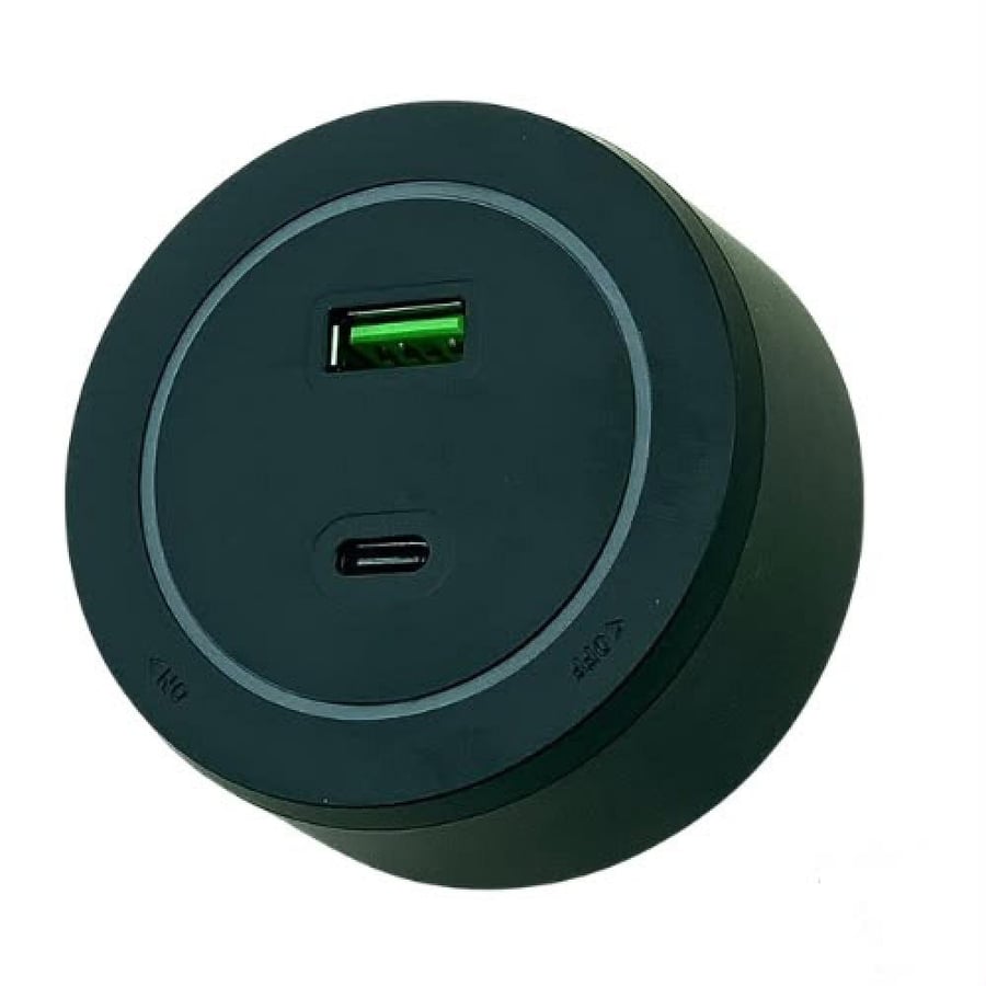 فيش USB + TYPEC ماركة سبارك لون اسود