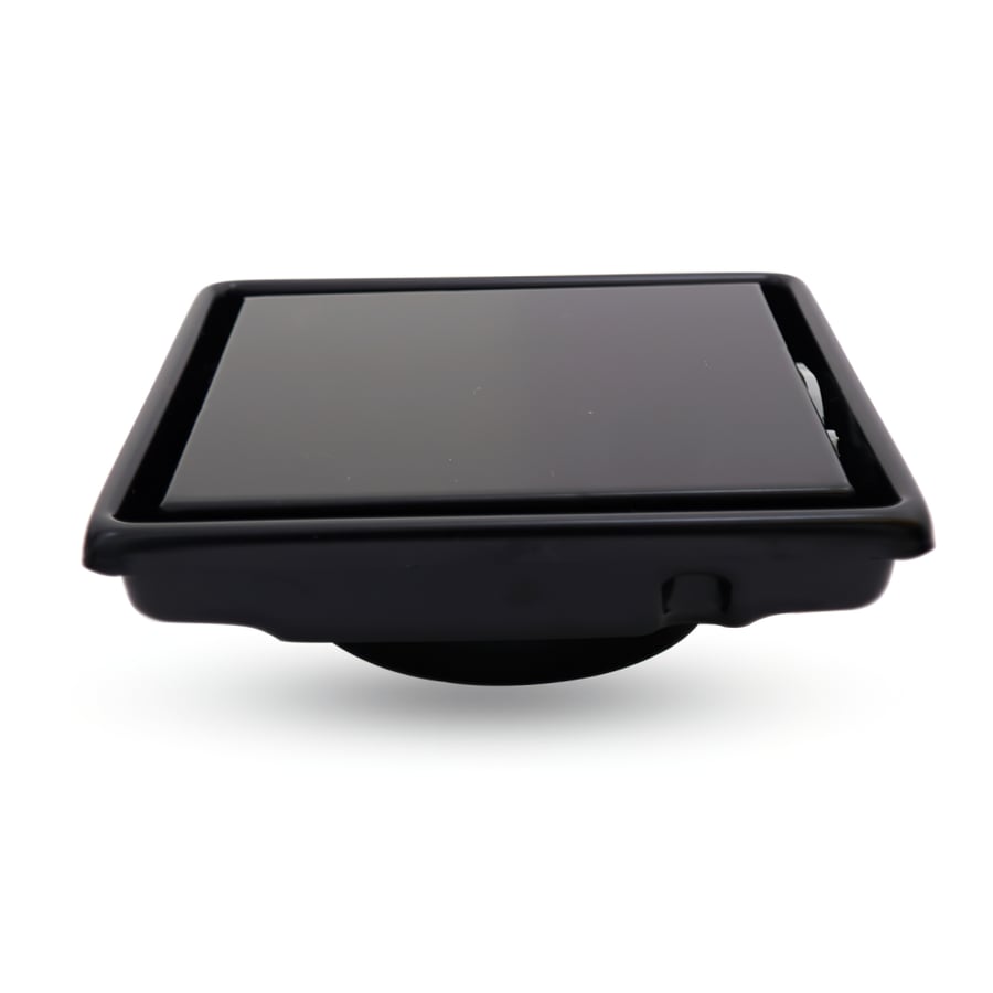 Hidden drain (tile) with black Italian cover