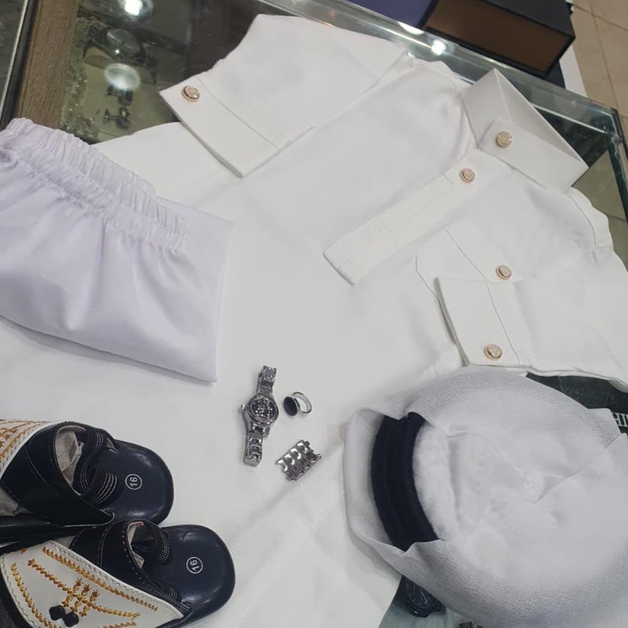 Children's thobe with gold embroidery, high quality