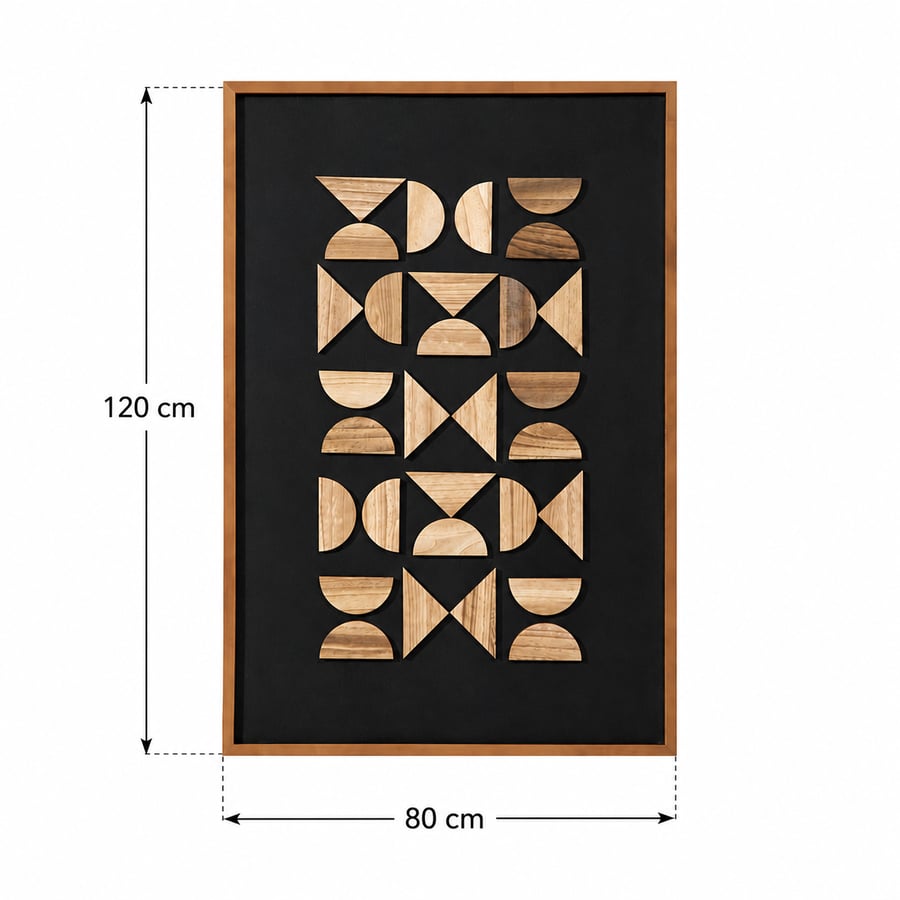 لوحة ديكور بإطار أسود مقاس 120 × 80 سم