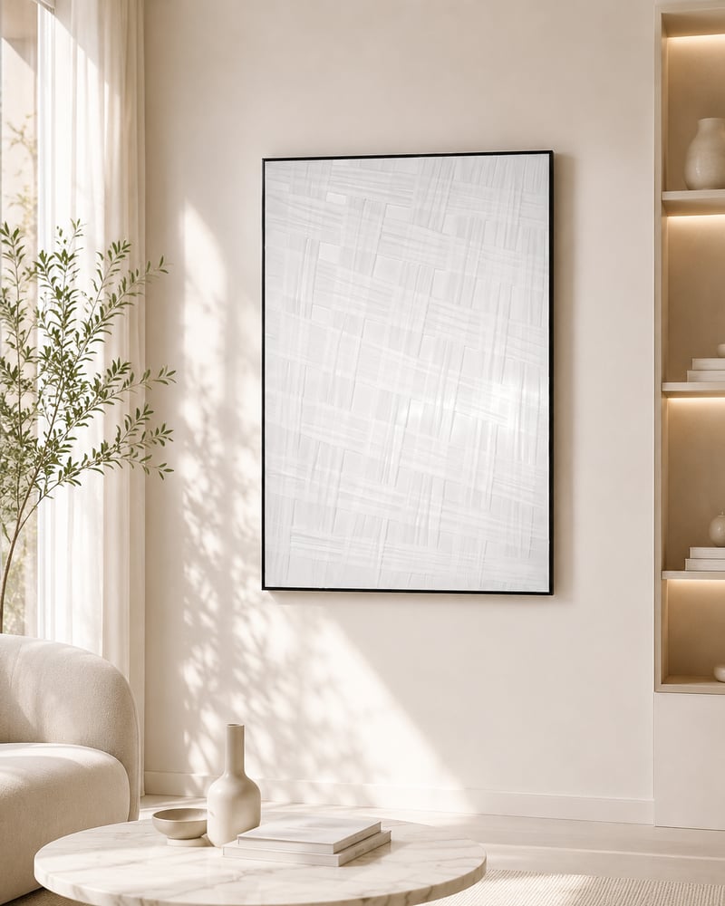 لوحة حائط بإطار أسود مقاس 80 × 120 سم