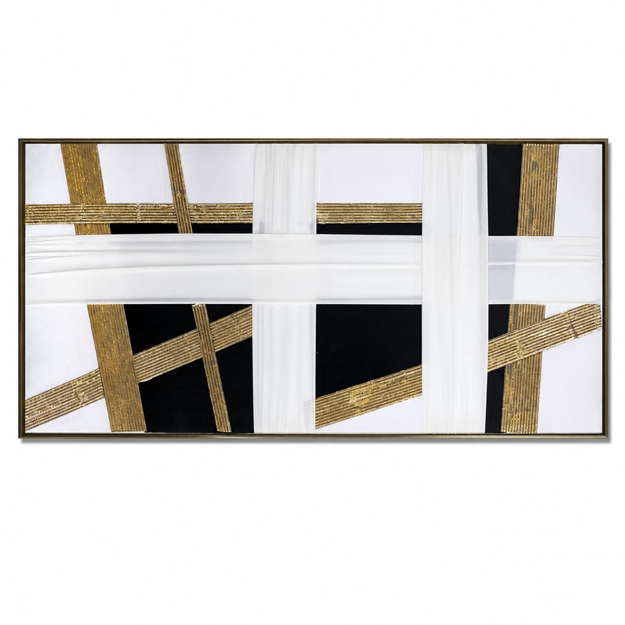 لوحة حائط بإطار ذهبي مقاس 70 × 140 سم