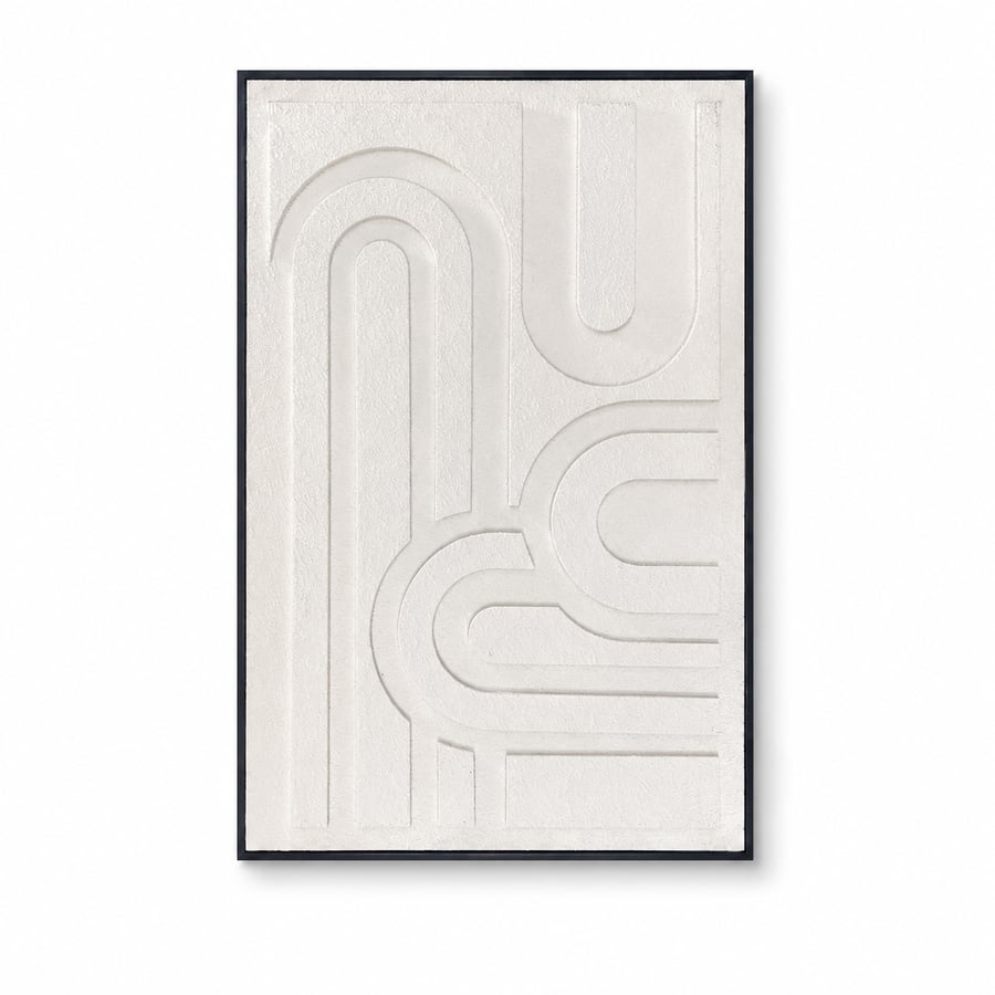لوحة فنية بإطار أسود مقاس 80 × 120 سم