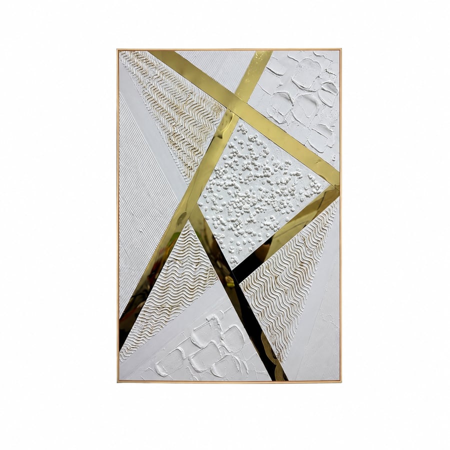 لوحة ديكور راقية بإطار ذهبي مقاس 80 × 120 سم