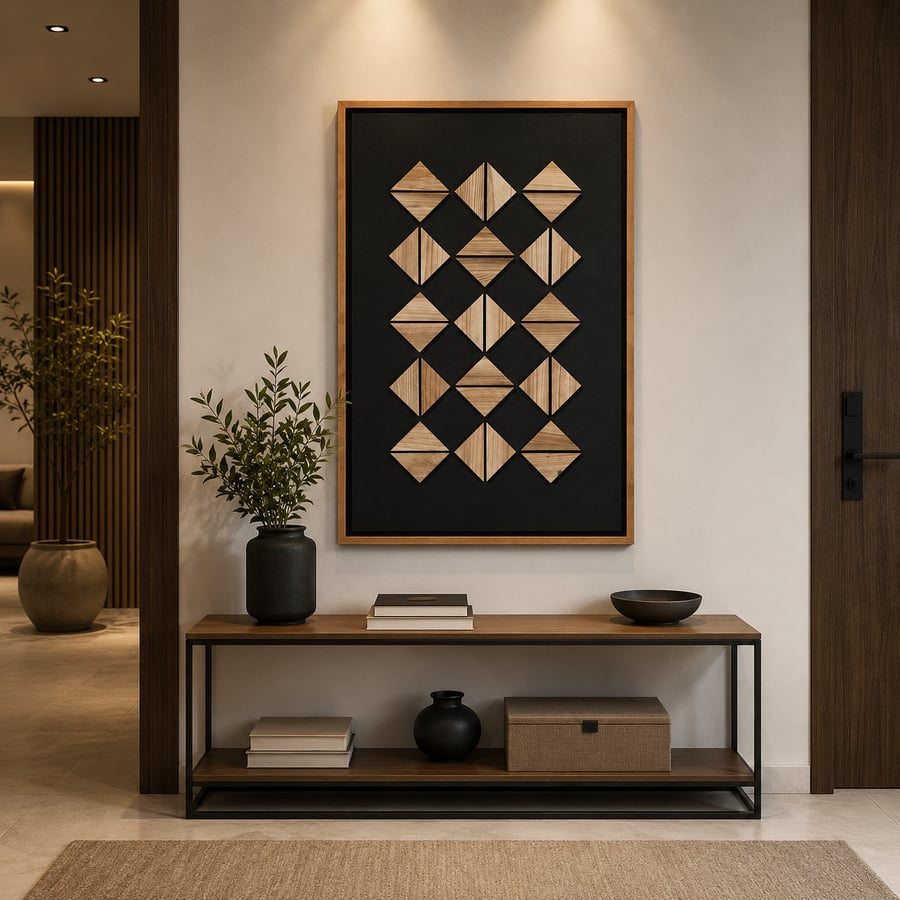 لوحة فنية بإطار أسود مقاس 120 × 80 سم