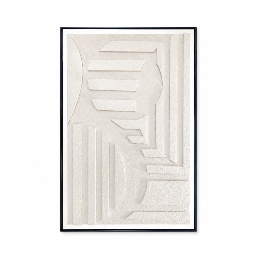 لوحة حائط بإطار أسود مقاس 80 × 120 سم