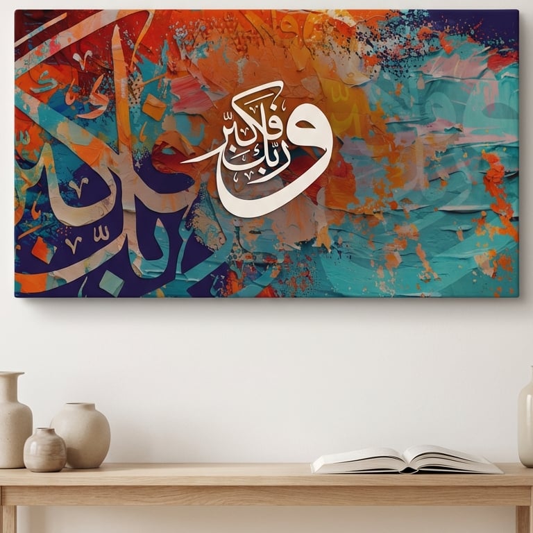 لوحة جدارية اسلامية -خط إسلامي-( طباعة )