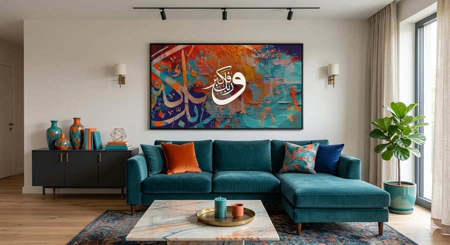 لوحة جدارية اسلامية -خط إسلامي-( طباعة )