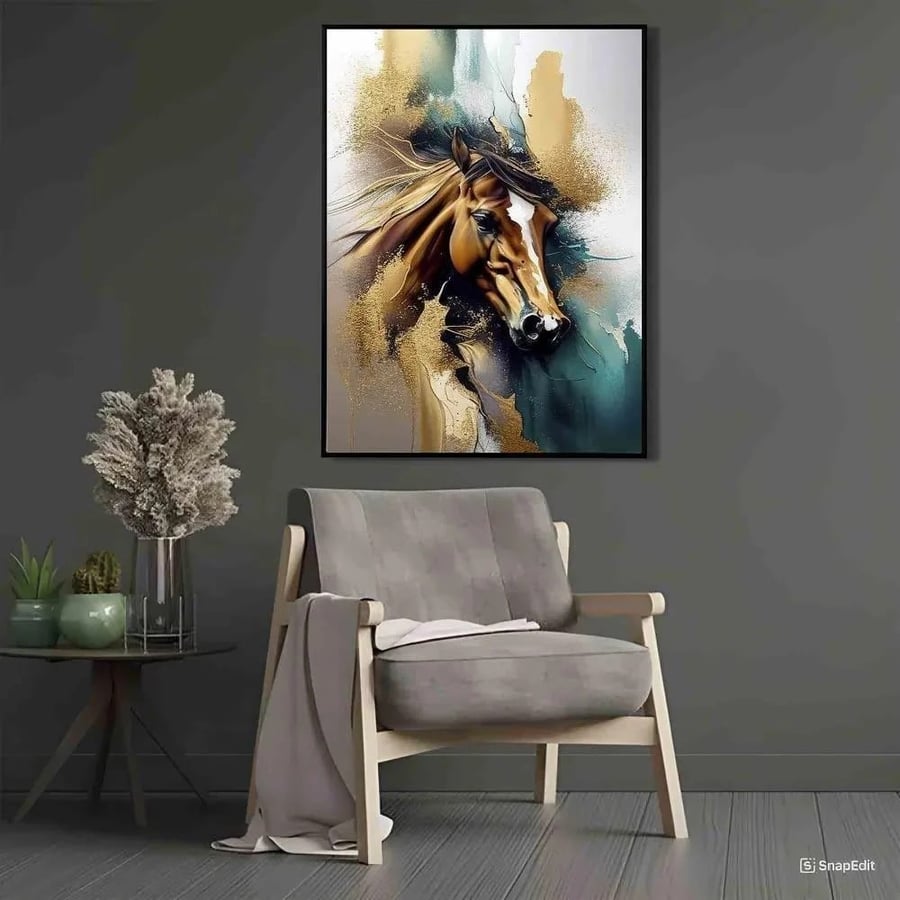 لوحات فنية للخيل "فارس الضياء"(طباعة)