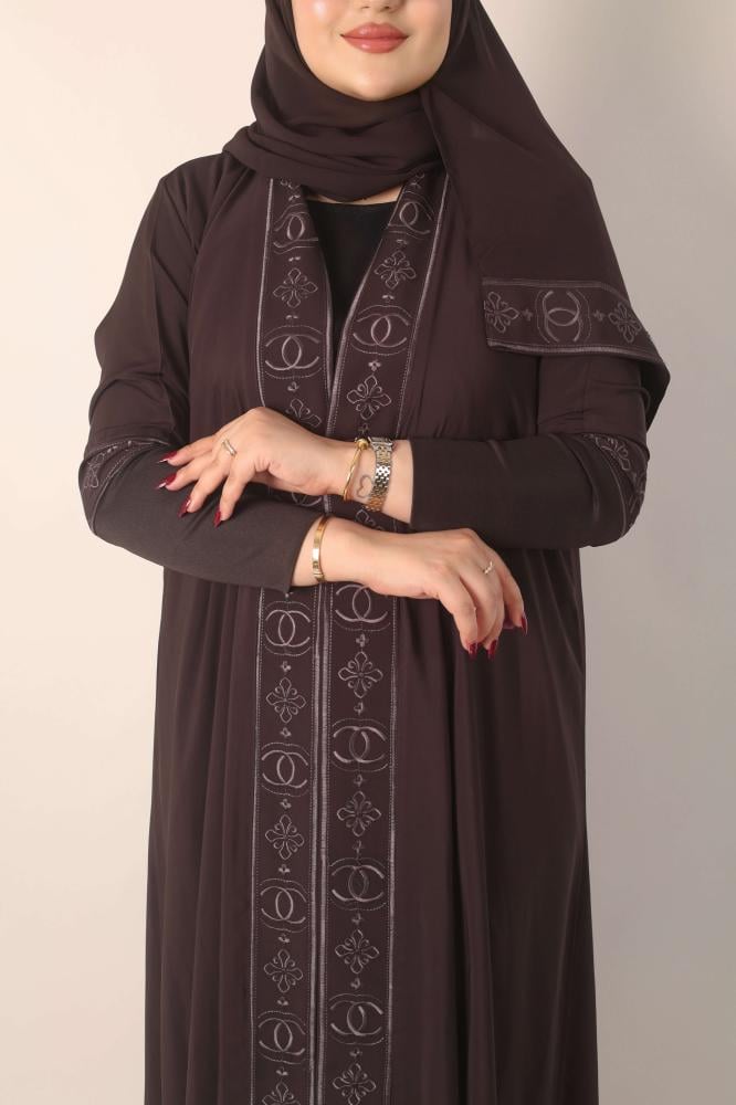 عباية نص كلوش قماش المتميزة 08