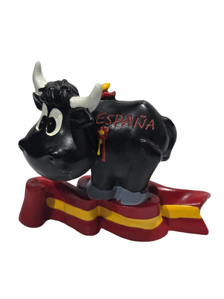هذا المنتج عبارة عن مجسم تذكاري Souvenir على شكل ثور أسود كرتوني وه
